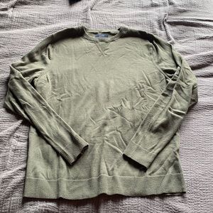 Light olive green cotton & cashmere sweater
